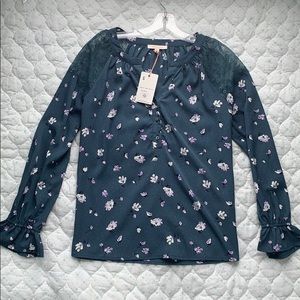 Skies Are Blue Floral Top - S - NWT
